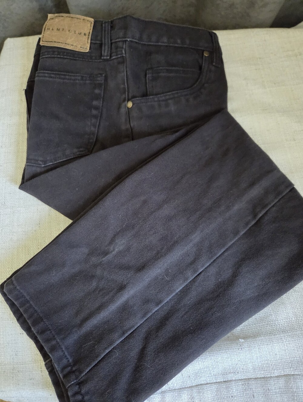 Hunt Club Men's Dark Black Slim Straight Jeans